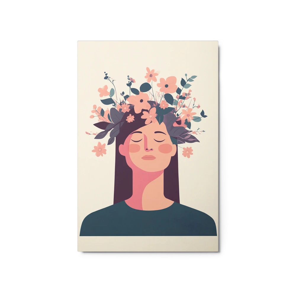 Serene Blossom Portrait | Art Print