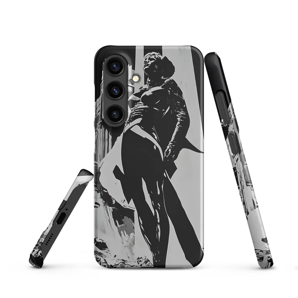 Monumental Figure in Desolate Landscape | Phone Case