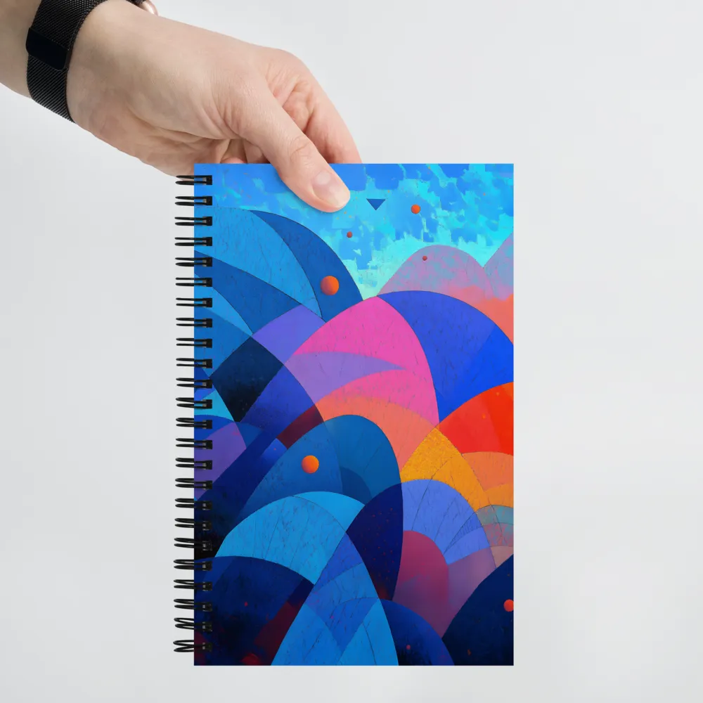 Vibrant Geometric Flow 
 Spiral Notebook | 140 pages
