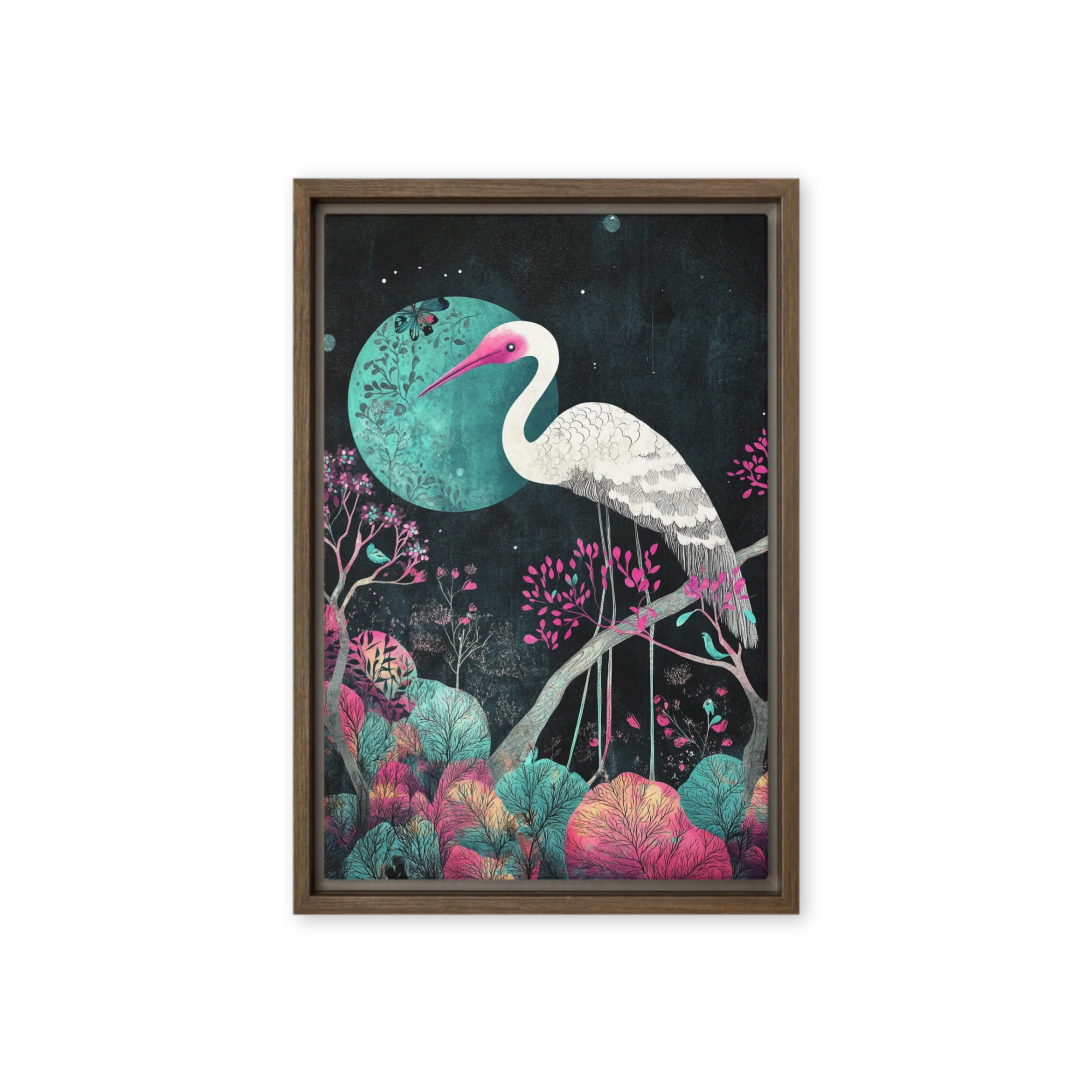 Enchanted Heron Night | Art Print