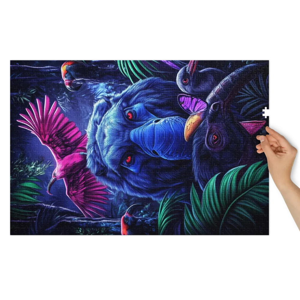 Habitantes Bioluminescentes da Selva 
 Puzzle em caixa de metal