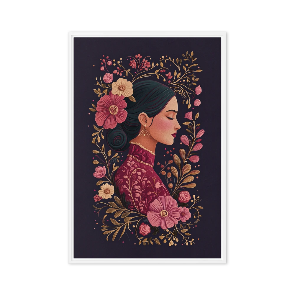 Floral Elegance Profile | Art Print