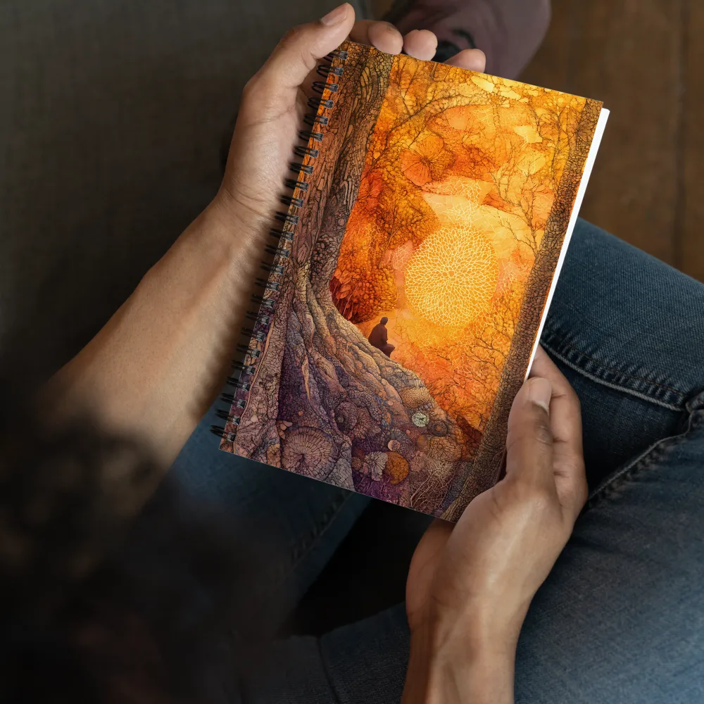Meditative Forest Glow 
 Spiral Notebook | 140 pages
