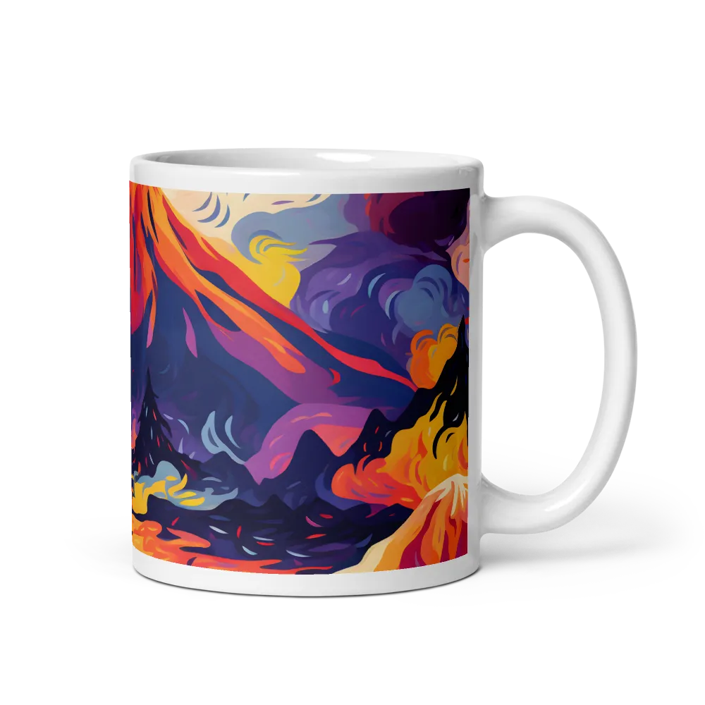 Vibrant Volcanic Fantasy 
 Mug with Black inside | 15 oz
