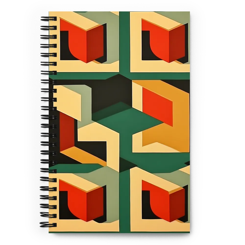 Geometric Illusion Pattern 
 Spiral Notebook | 140 pages