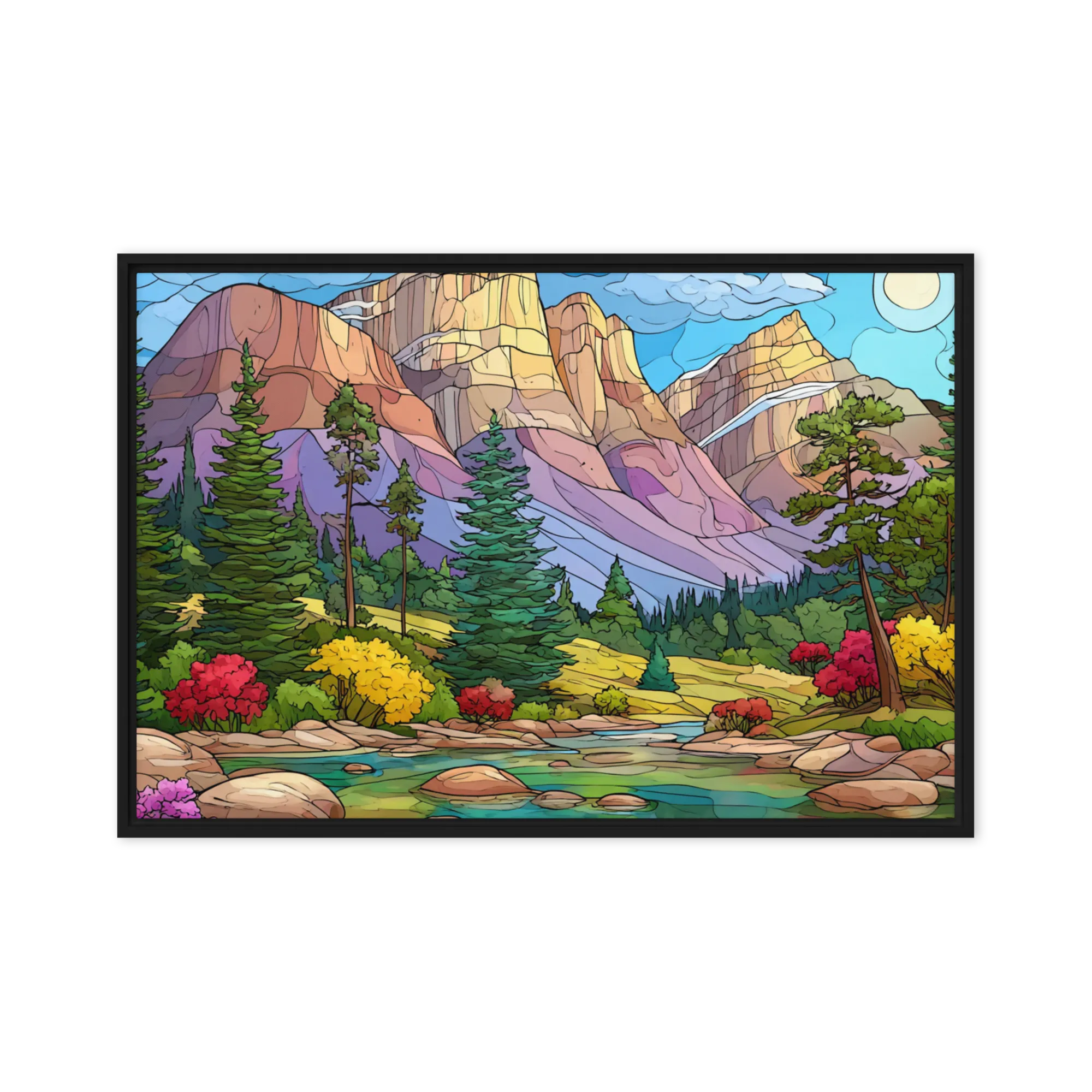 Stained Glass Mountain Valley