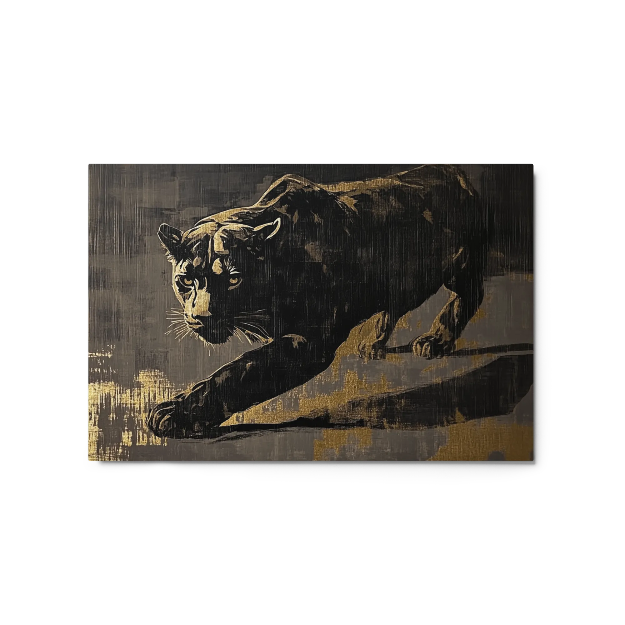 Urban silhouettes against metallic skies — Scraped charcoal oils