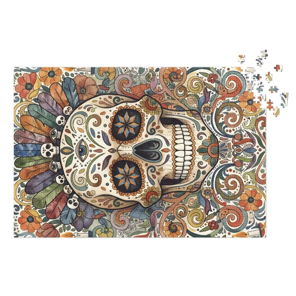 Floral Sugar Skull | Jigsaw Puzzles