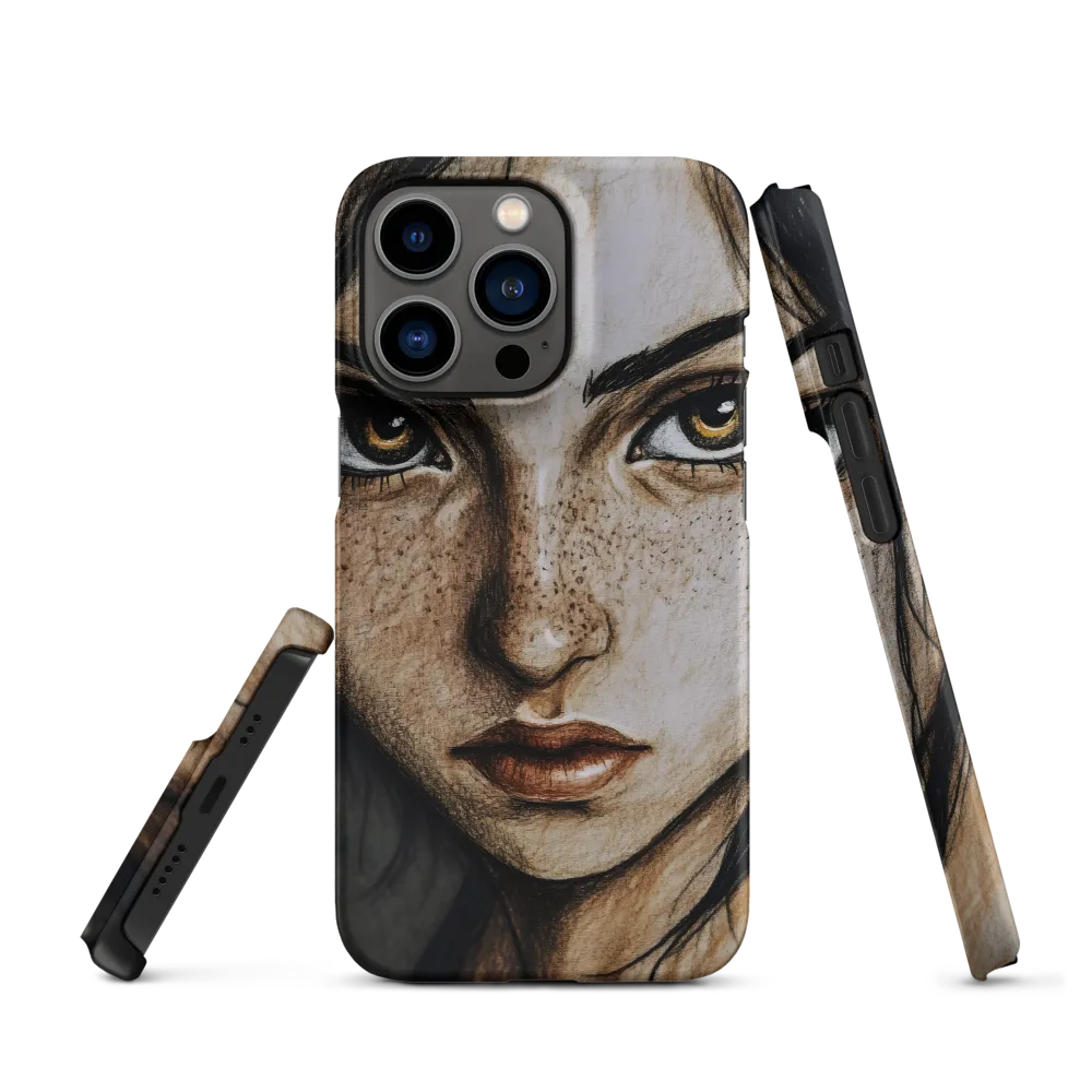 Realistic Female Portrait in Colored Pencil | Phone Case