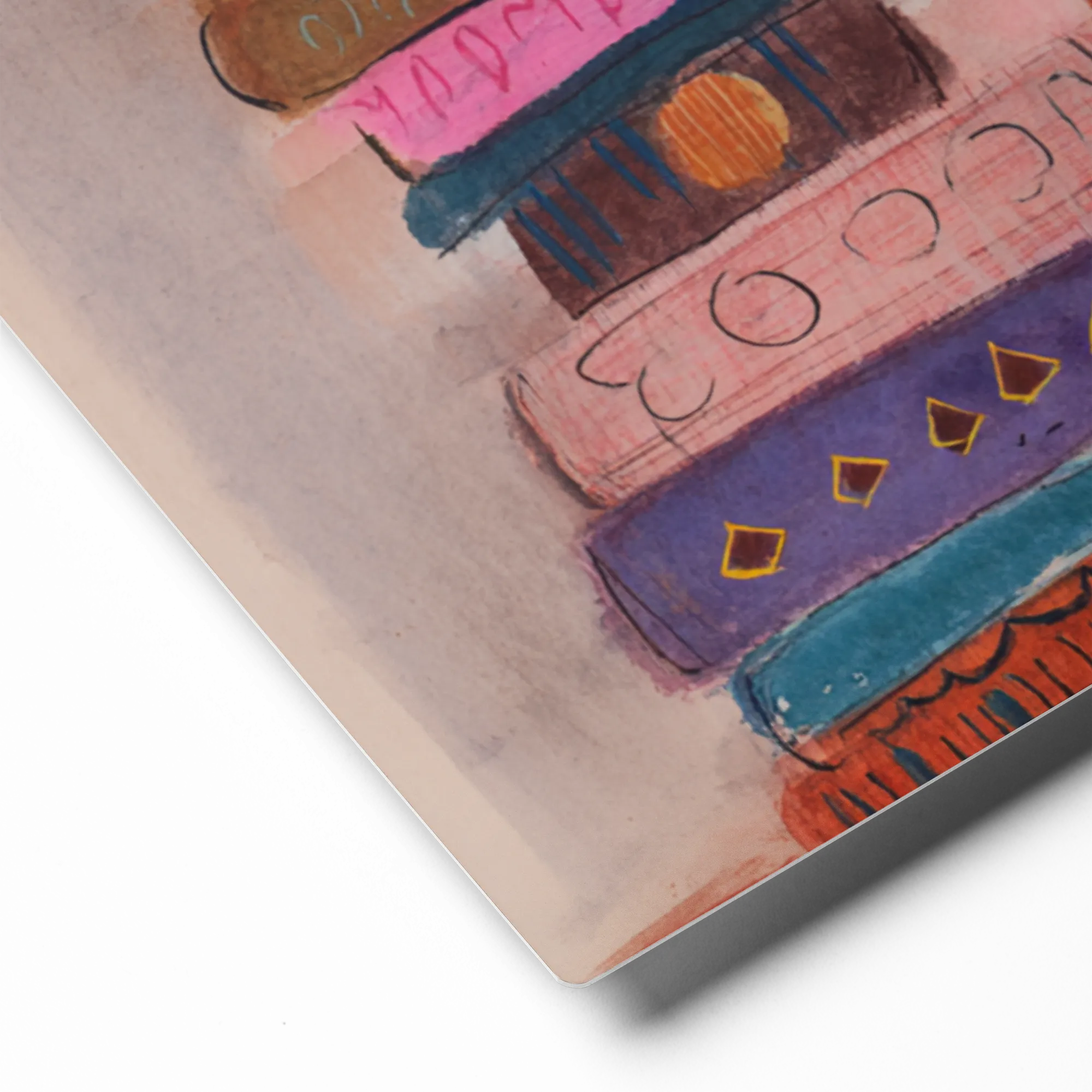Stacked Stories 
 Canvas with White Frame