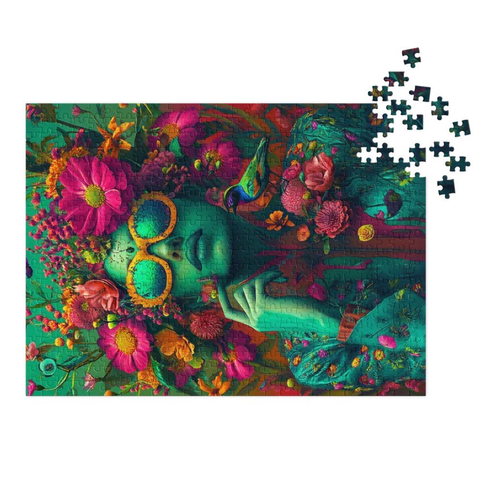 Flora and Foliage Persona 
 Jigsaw Puzzle in Tin Box