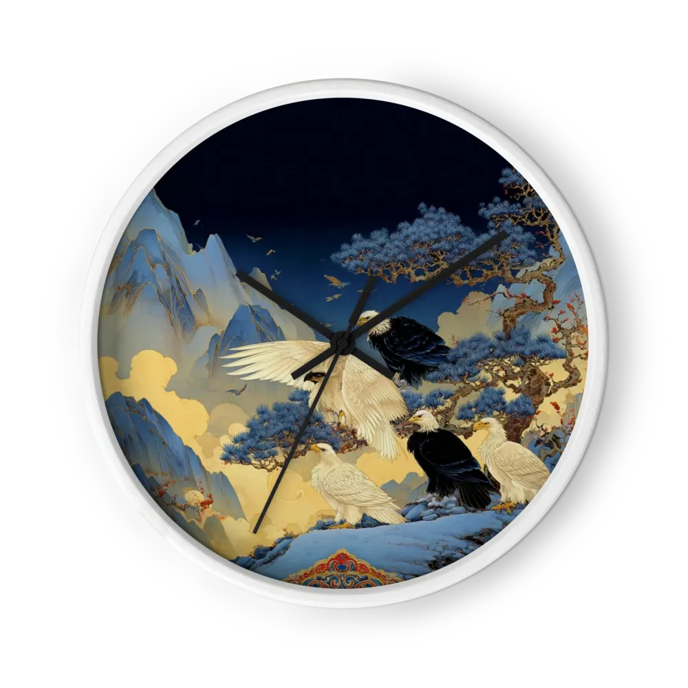 Eagles among Pine and Peaks | Wall Clock
