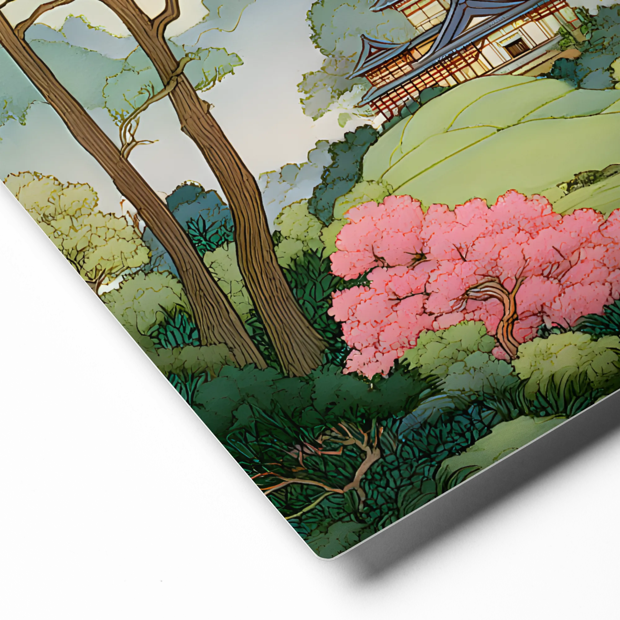 Serene Mountain Pagoda | Art Print