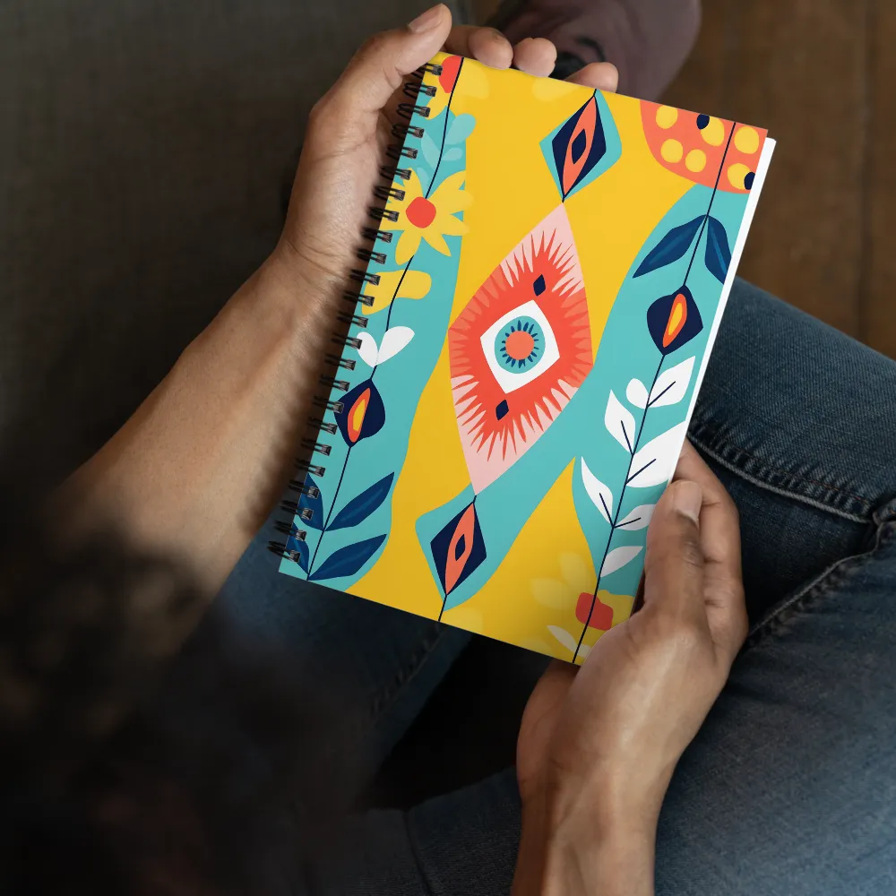 Geometric Floral Gaze 
 Spiral Notebook | 140 pages