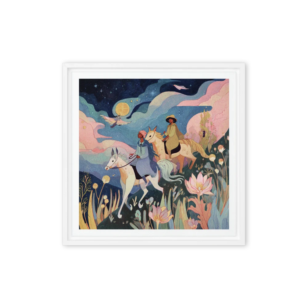 Riders Through a Dreamscape Night | Art Print