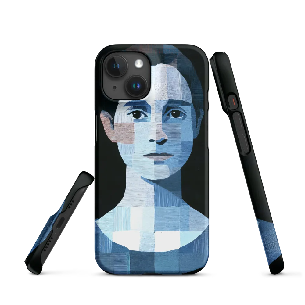 Modern Abstract Blue Portrait | Phone Case