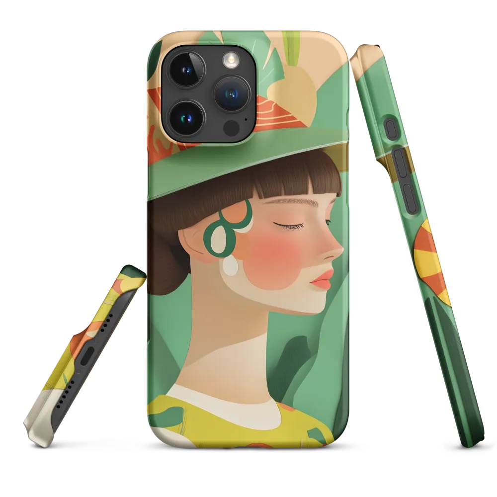 Modern Tropical Woman Portrait | Phone Case