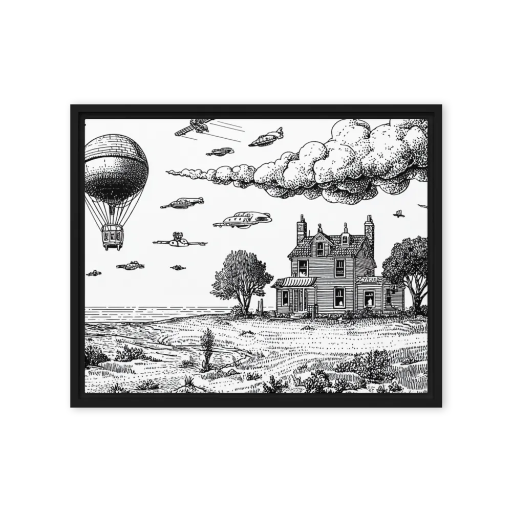 The Anomalous Sky 
 Canvas with Brown Frame