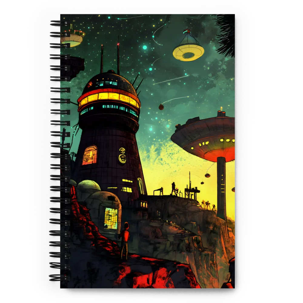 Futuristic Horizons: A Glimpse into Tomorrow | Spiral Notebook