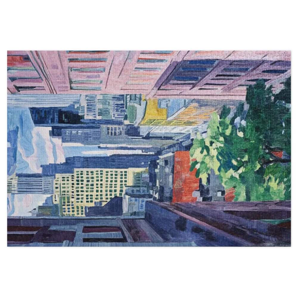 Vue Urbaine Impressionniste 
 Puzzle en boite metallique