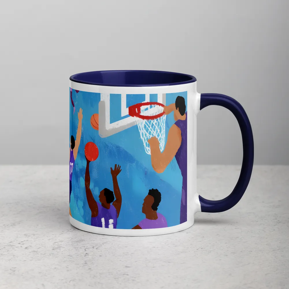 Dynamic Basketball Play 
 Mug with Red inside | 15 oz