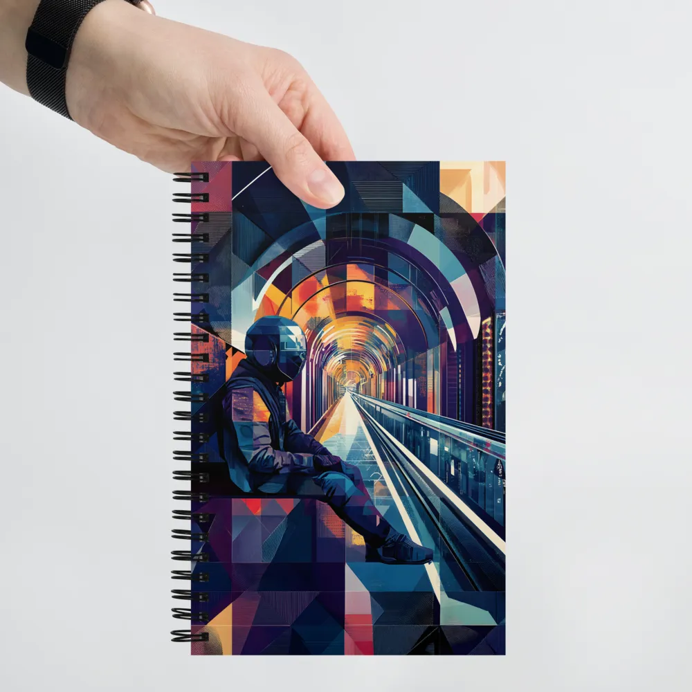 Futuristic Subway Geometry 
 Spiral Notebook | 140 pages