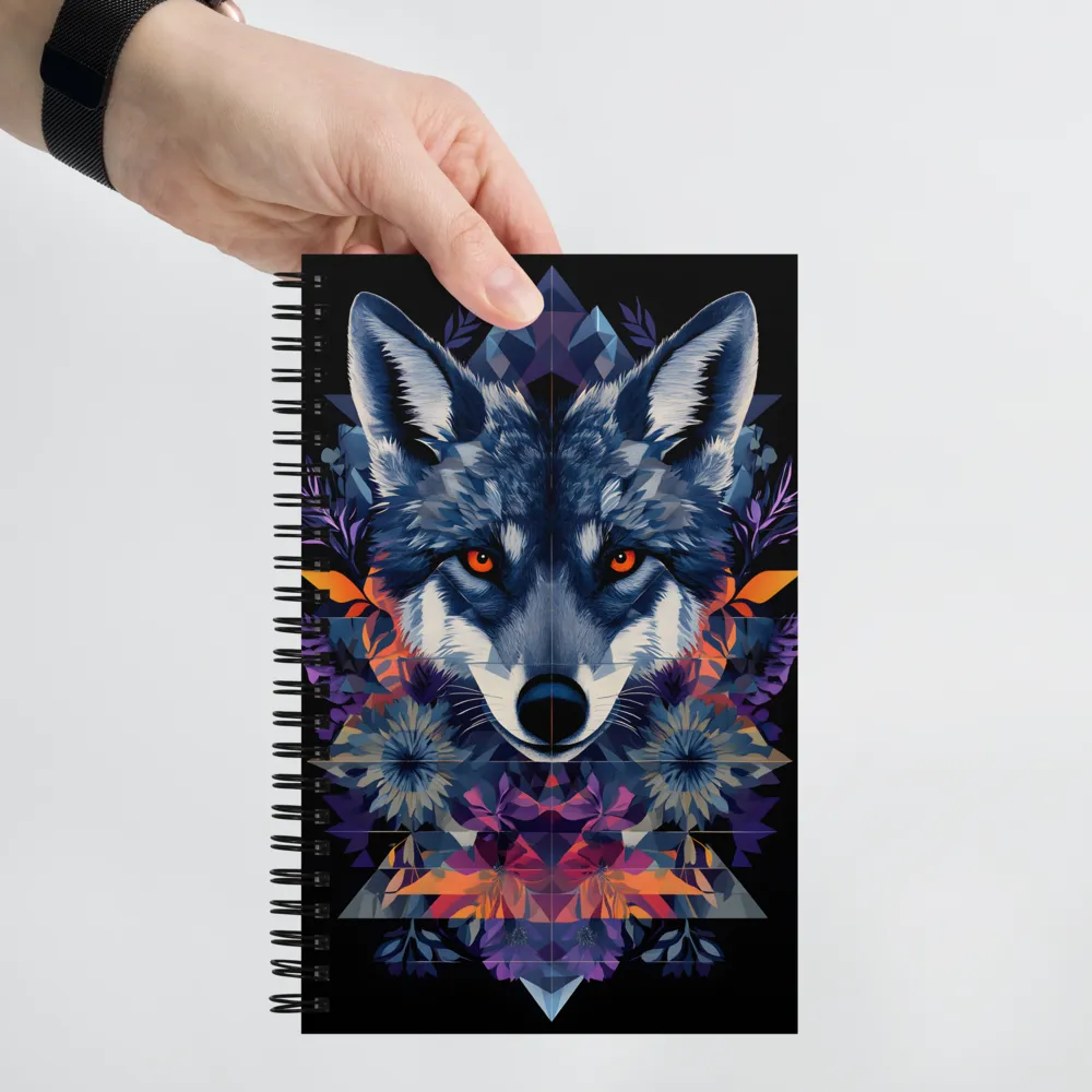 Geometric Wolf Portrait 
 Spiral Notebook | 140 pages