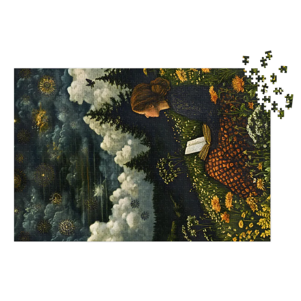 Sonho Tranquilo da Leitora 
 Puzzle em caixa de metal