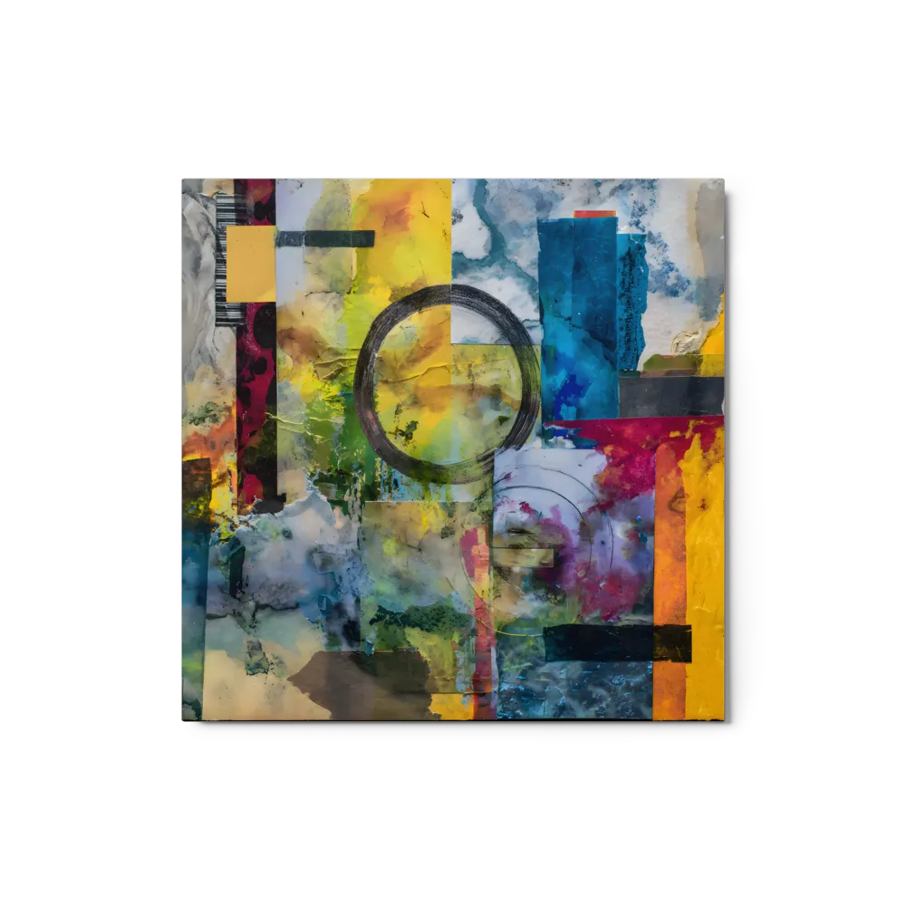Geometric Layers 
 Metal Print | 12″x 12″