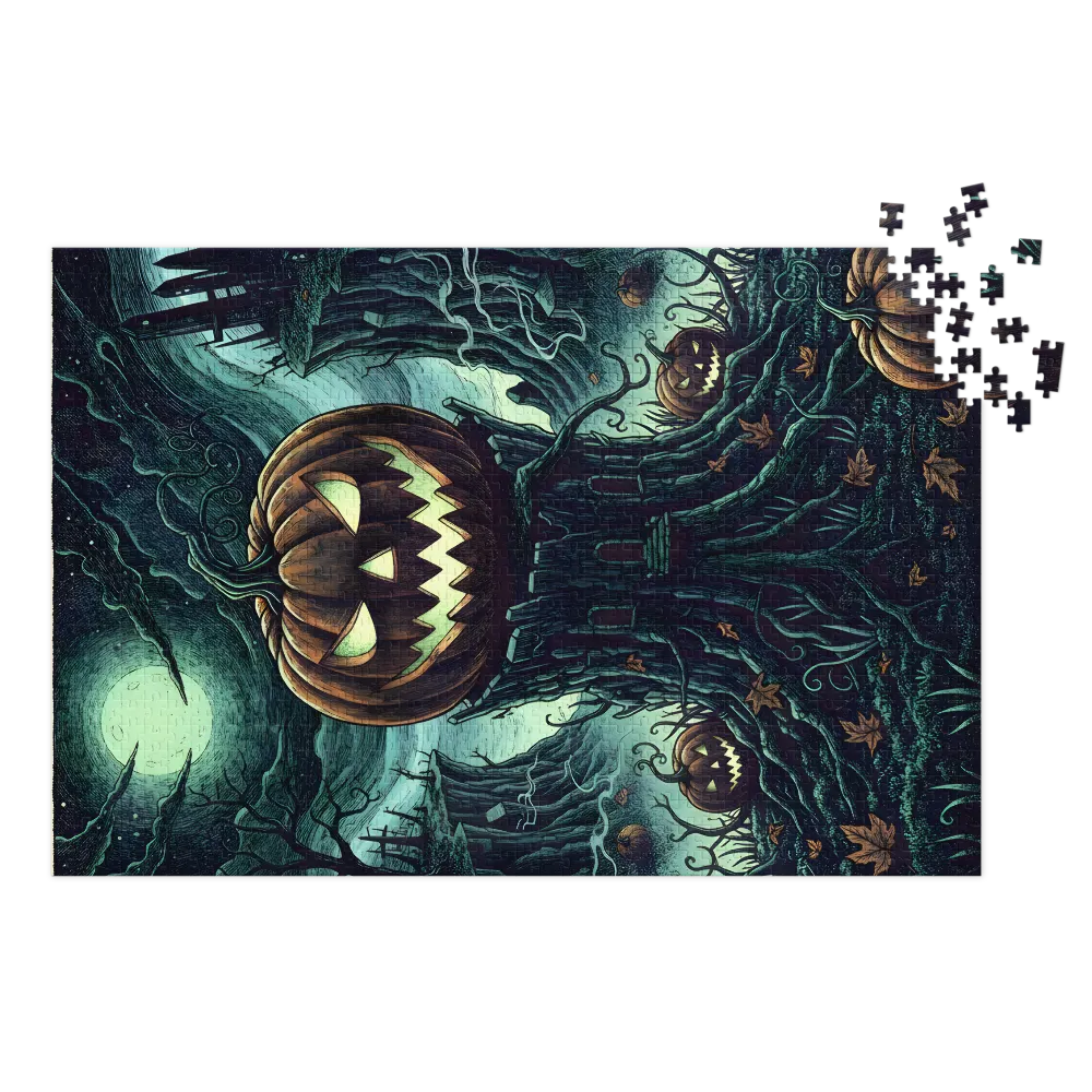Moonlit Jack-o'-Lantern