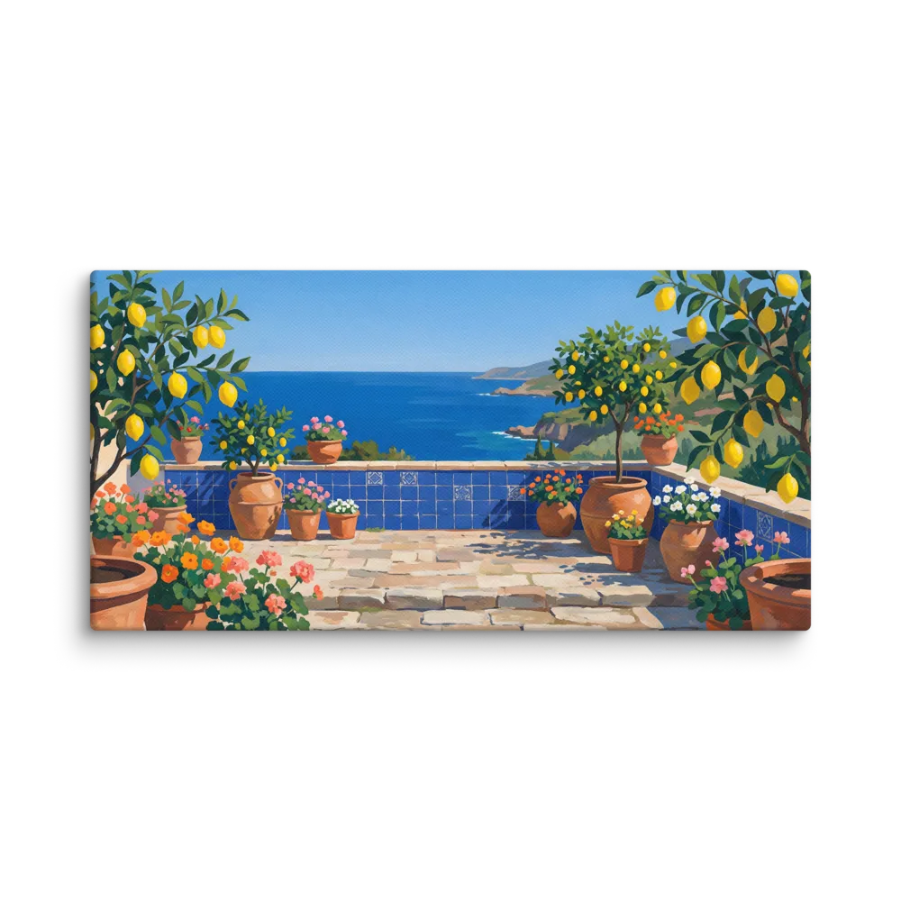 Coastal Lemon Serenity 
 Canvas | 16″x 32″