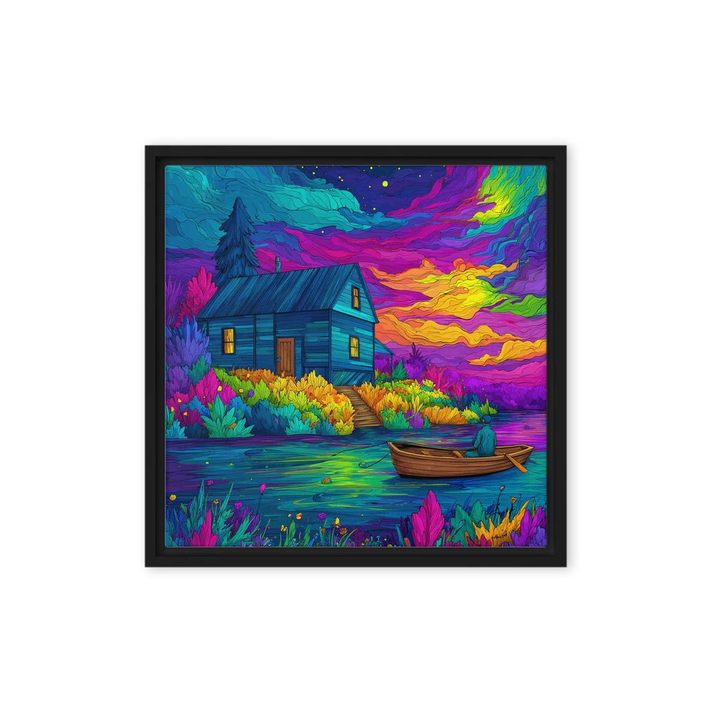 Vibrant River House | Art Print