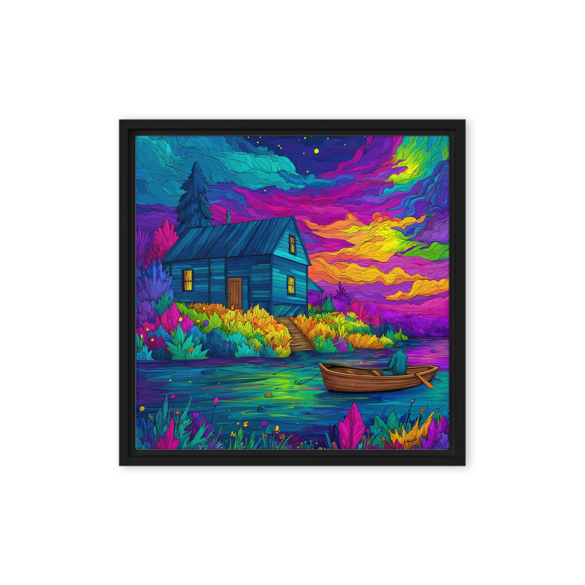 Vibrant River House | Art Print
