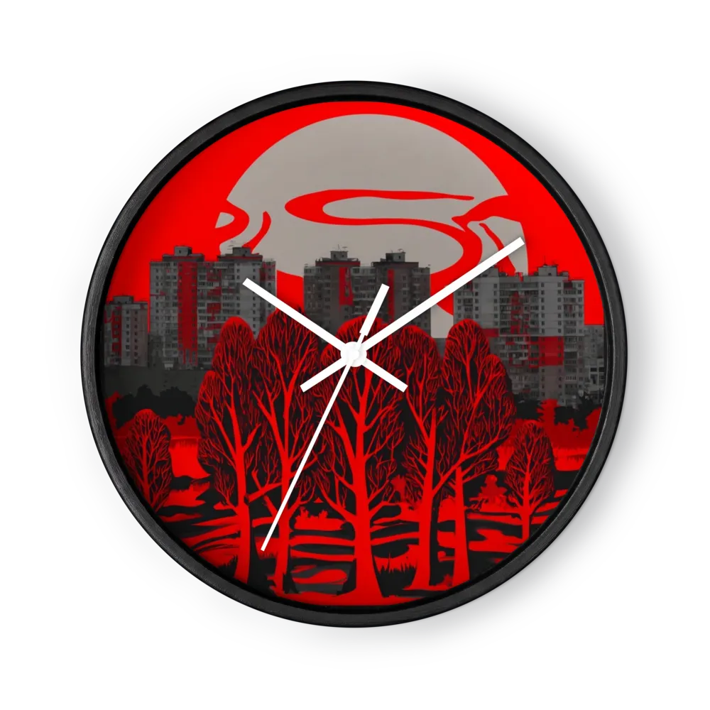 Black Skylines on a Crimson Sky — Red Sun Rising