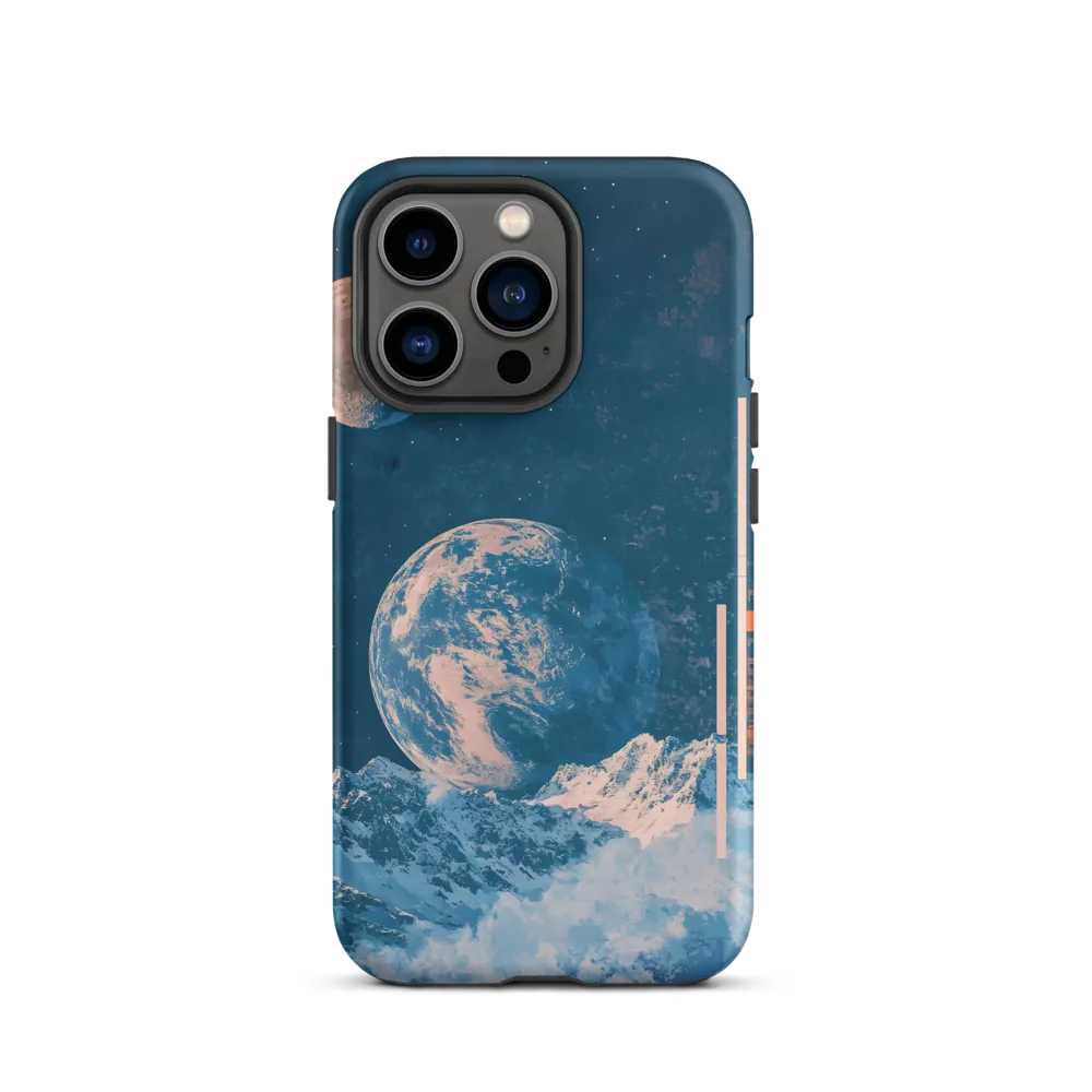 Surreal Planets Over Mountains | Phone Case