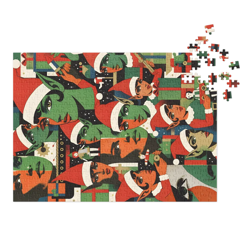 Retro Christmas Elves
