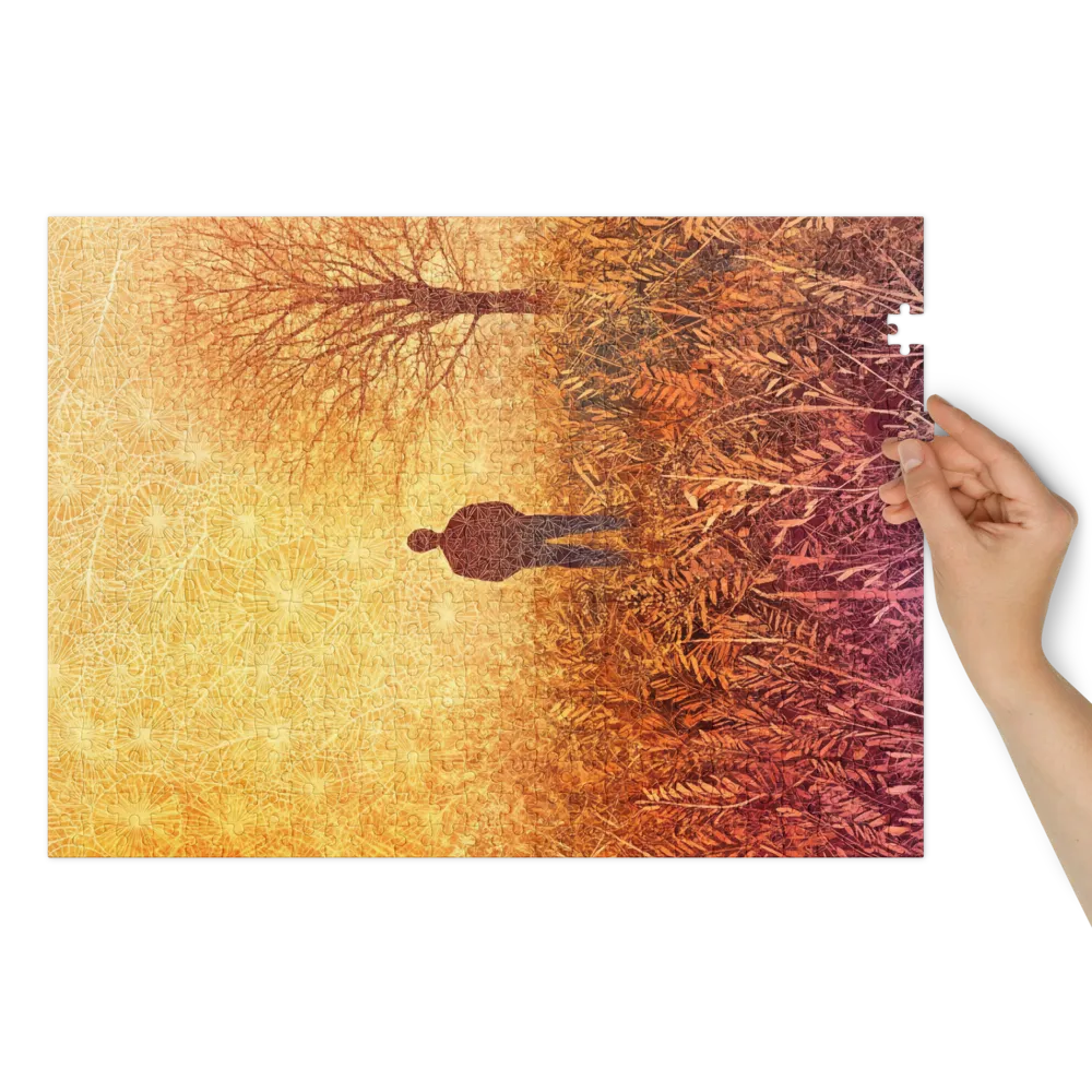Solitary Figure in Abstract Landscape | Jigsaw Puzzle (252/520 pieces)