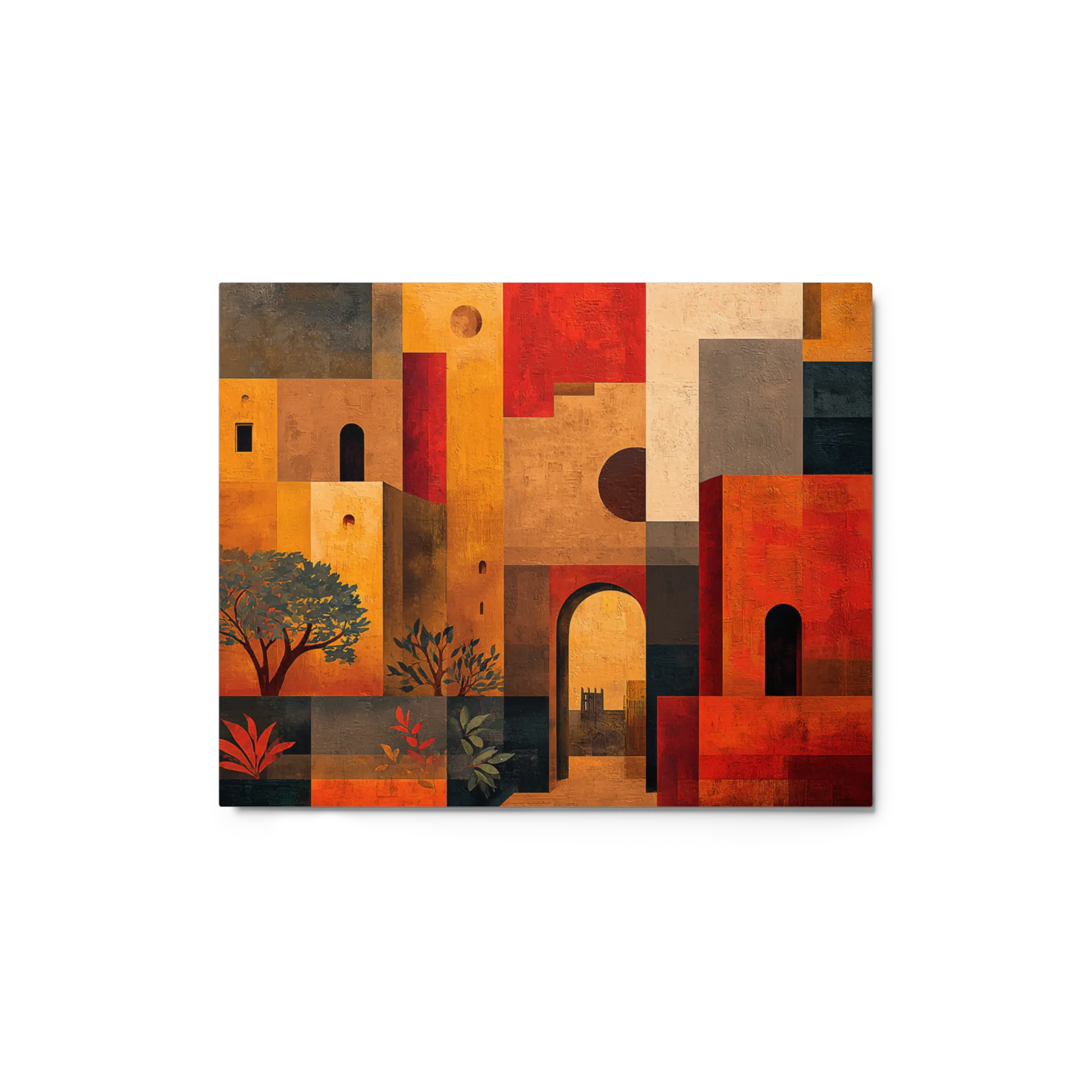 Kasbah of Shapes 
 Poster with Black Frame | 14″x 14″