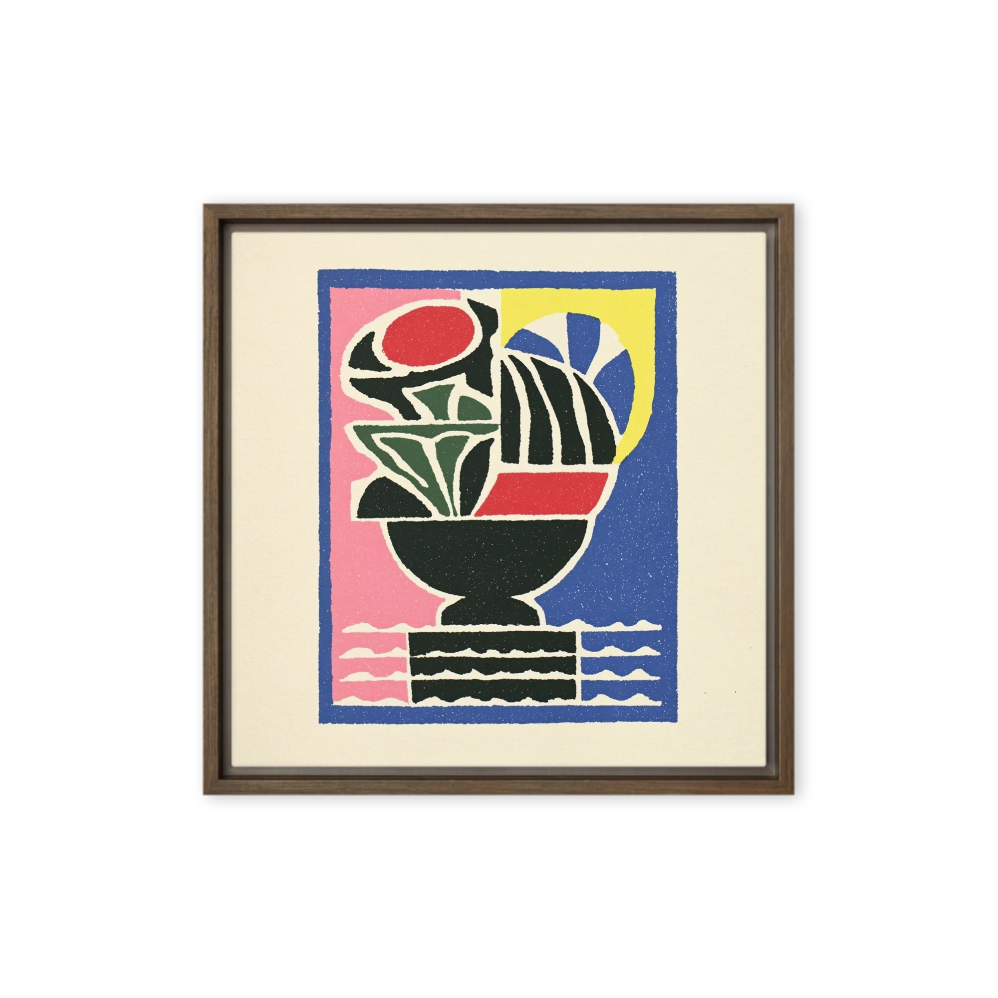 Vase and Sun Block Print