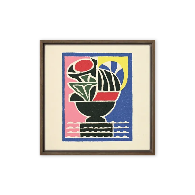 Vase and Sun Block Print | Art Print