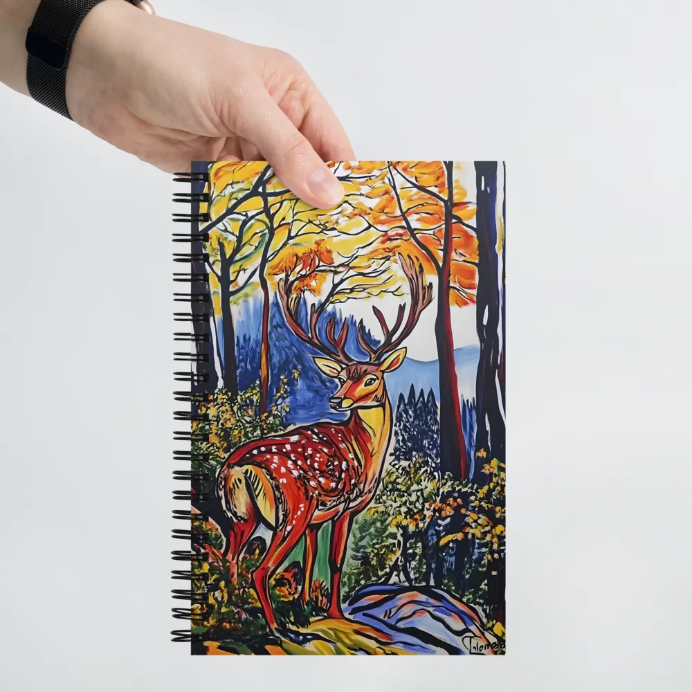 Autumn Stag in Forest 
 Spiral Notebook | 140 pages
