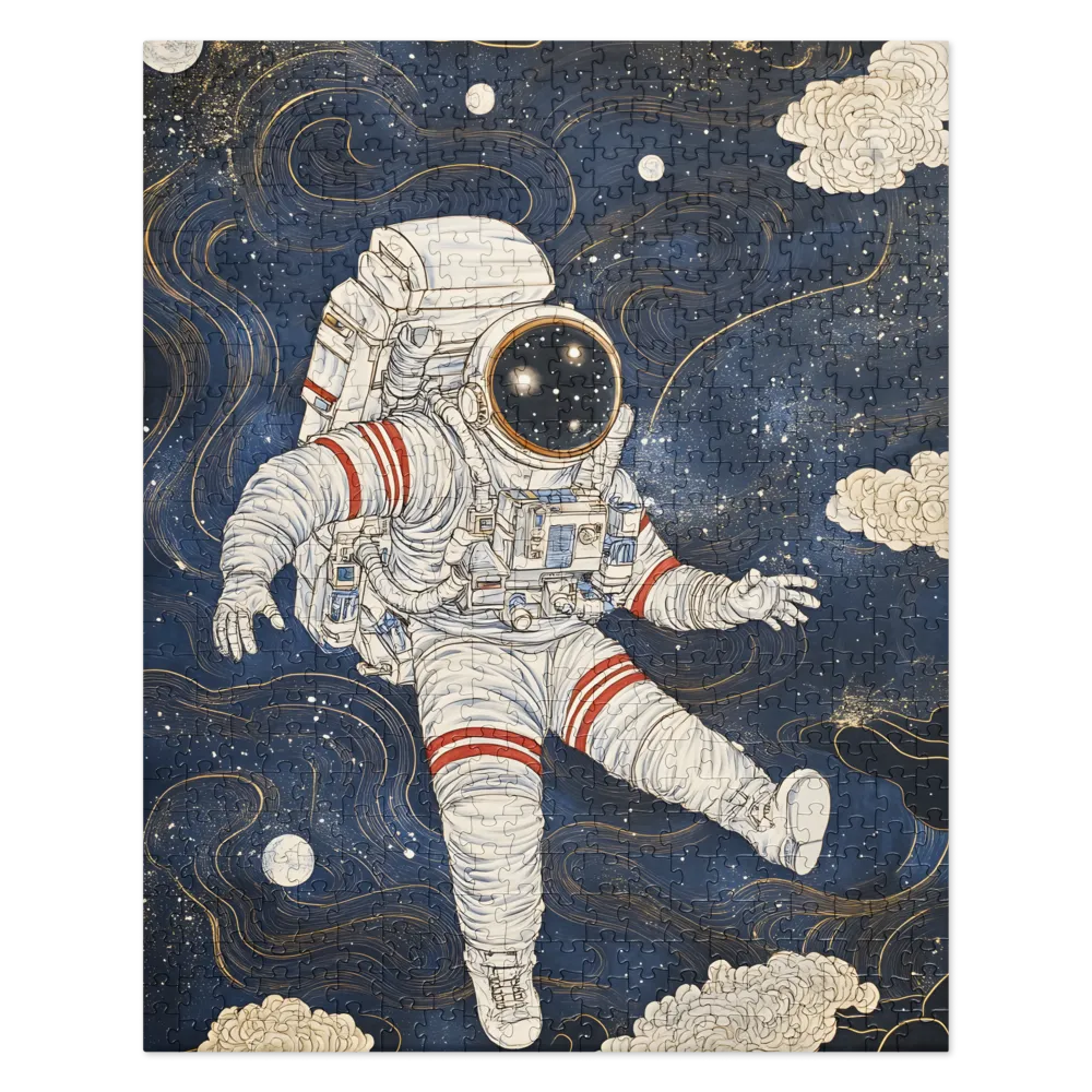 Astronaut's Cosmic Journey 
 Jigsaw Puzzle