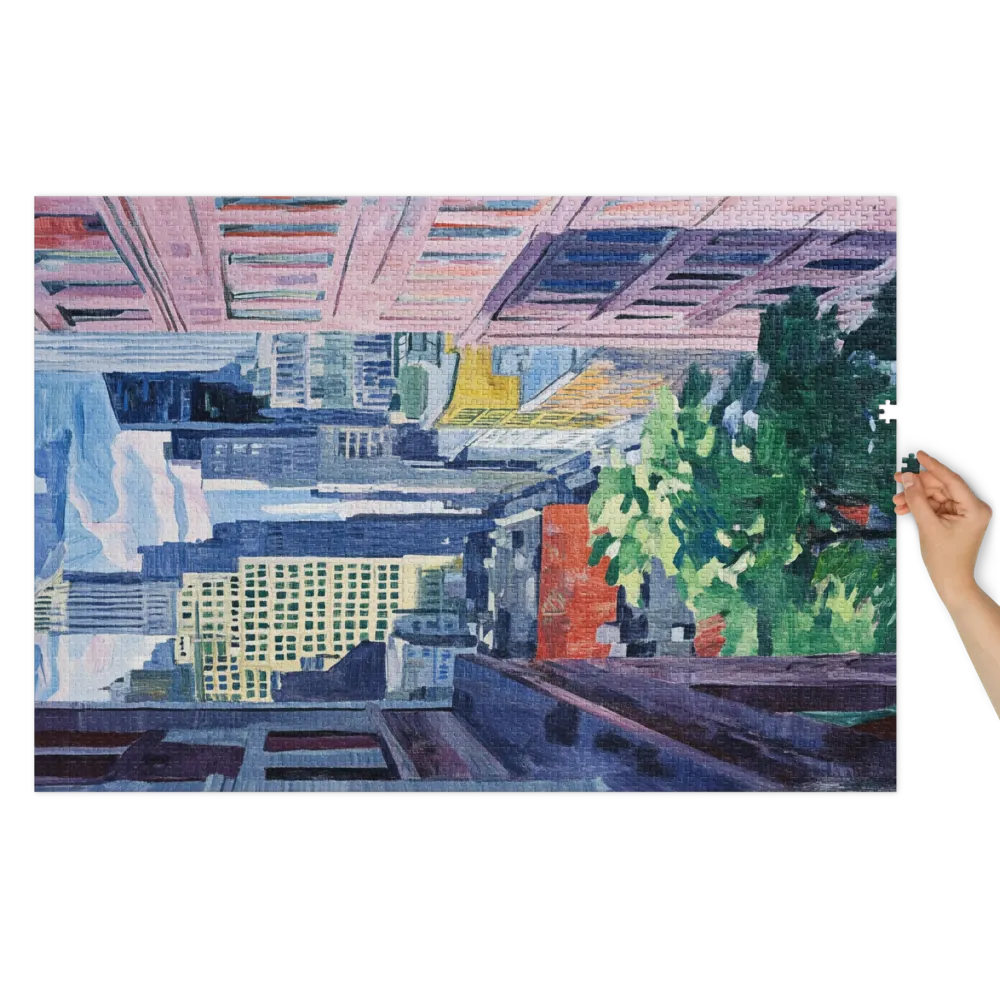 Vue Urbaine Impressionniste 
 Puzzle en boite metallique
