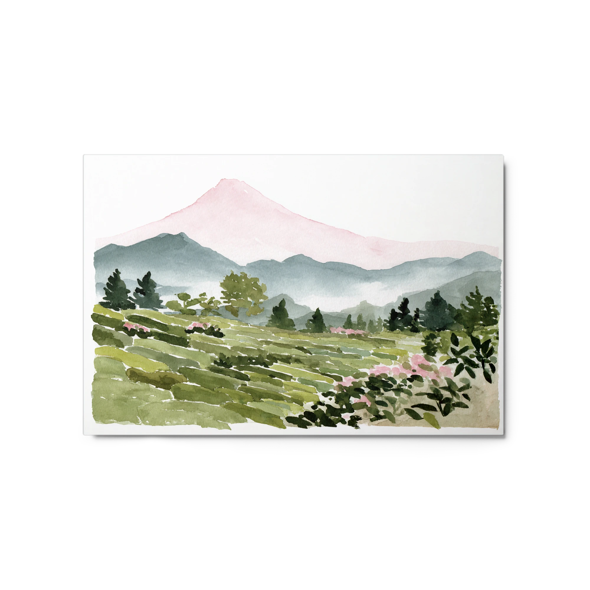 Pink Peak and Green Fields