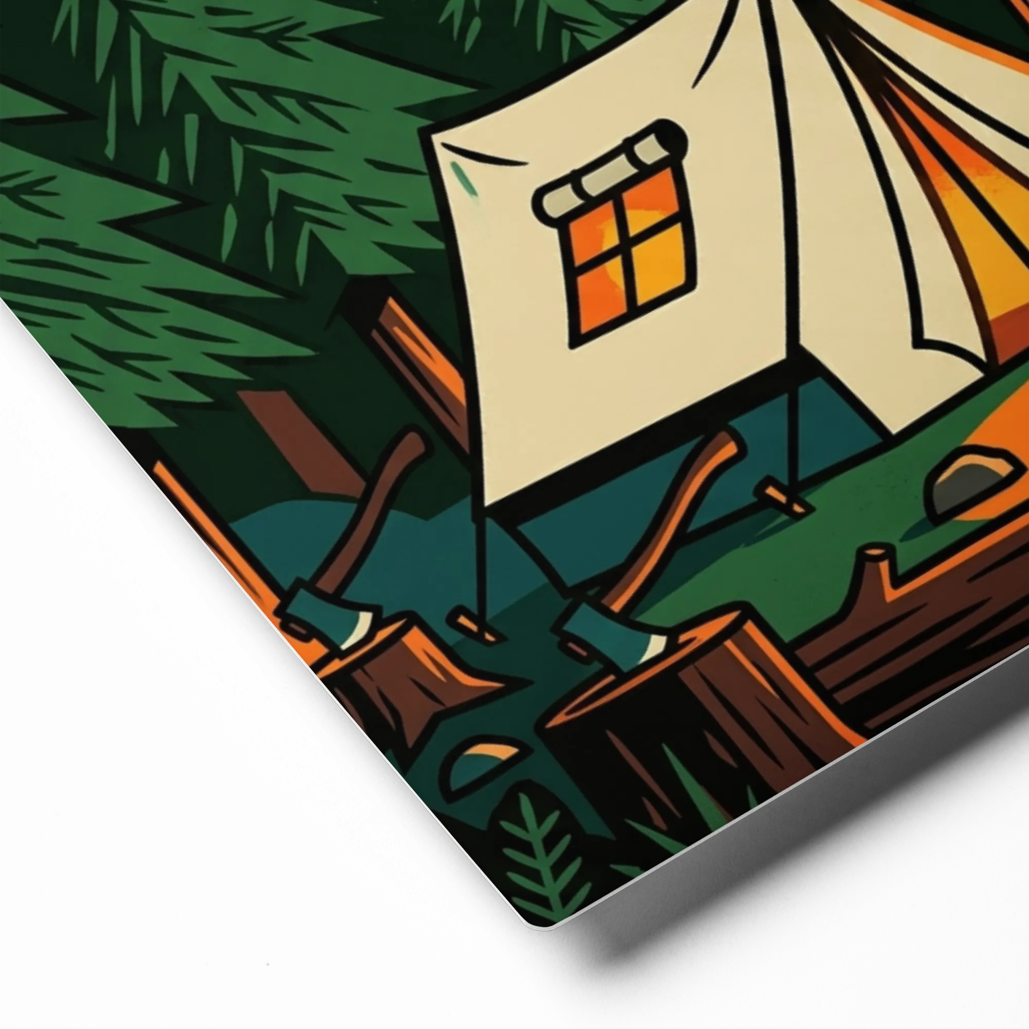 Forest Campfire 
 Canvas with Black Frame