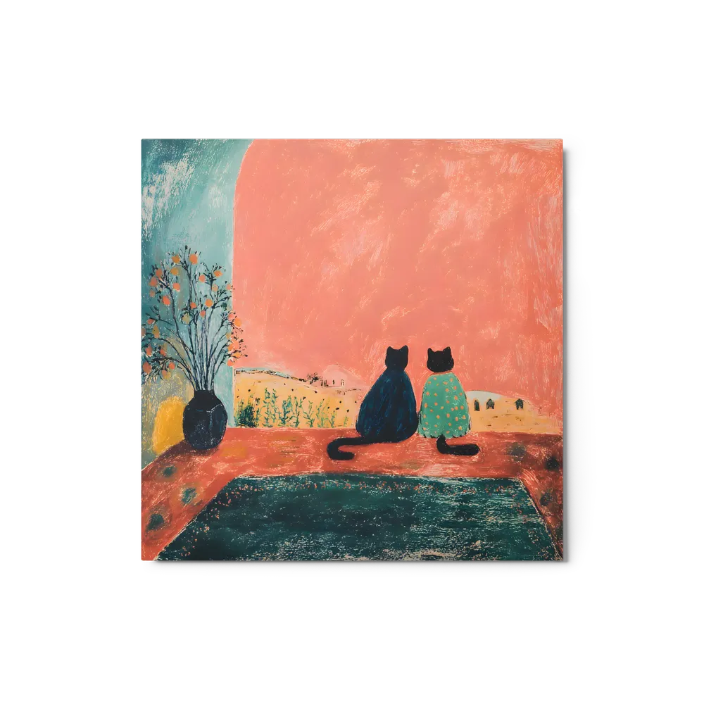 Overlooking the Peach Horizon | Art Print