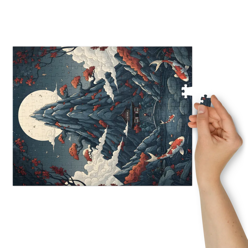 Ascensão Noturna Ukiyo-e 
 Puzzle