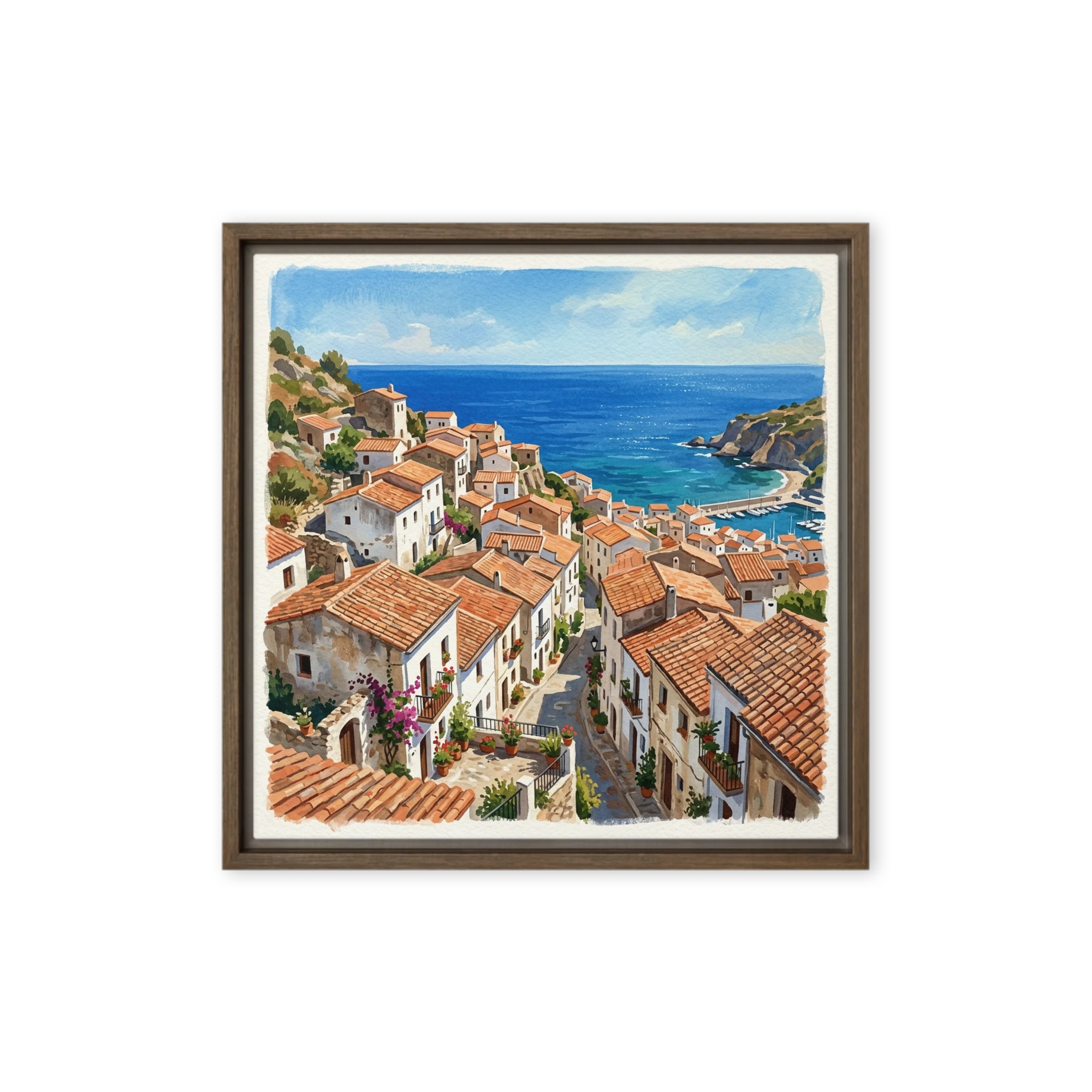 Mediterranean Village Charm | Art Print