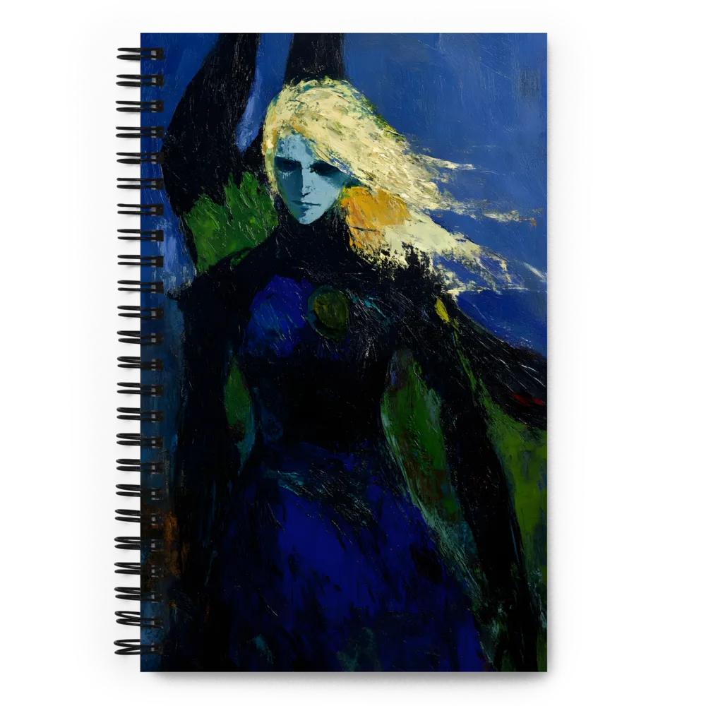 Expressionist Woman Portrait 
 Spiral Notebook | 140 pages