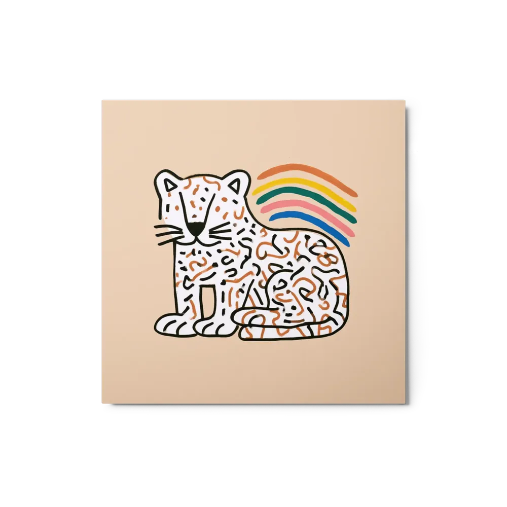 Whimsical Rainbow Leopard | Art Print